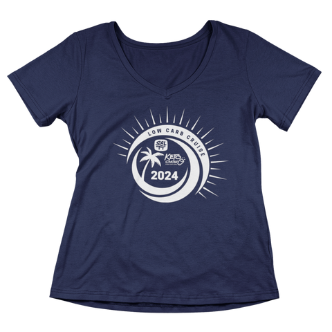 Low Carb Cruise 2024 Women's V-Neck T-Shirt